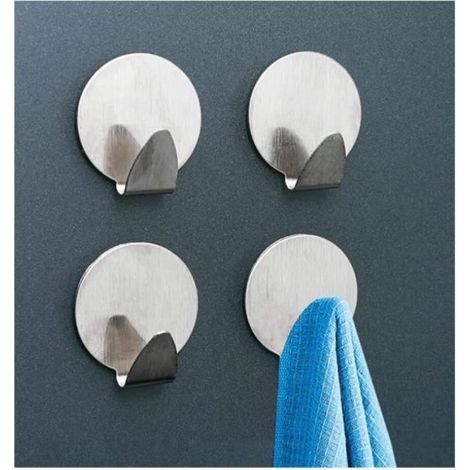 Crochets métalliques non marquants, lot de 4, design décoratif, étanches, capacité de charge de 1,5 kg. (1/4)