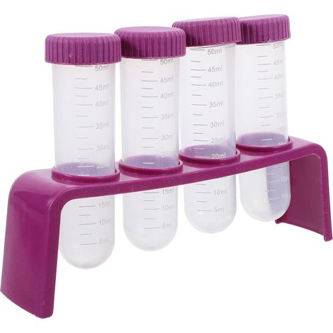 Support de Tubes à Essai Rigide 4 Emplacements Tubes Gradués 7.48X2.36X1.57 Pouces pour Travaux Pratiques en Laboratoire Scolaire (1/5)