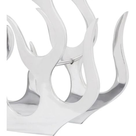 vidaXL Wine Stand for 11 Bottles Silver Aluminium