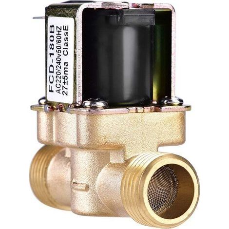 Jeffergarden 1/2" Elektro-Magnetventil aus Messing, normalerweise geschlossen, 220 V Wechselstrom, für Wassersteuerung (1/3)