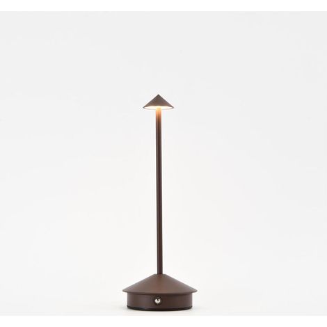(marron) lampe de table sans fil rechargeable LED, Lumiere bureau tactile exterieur 6000mAh, Lampe a poser metal design modern, étanche, dimmable, p (1/5)