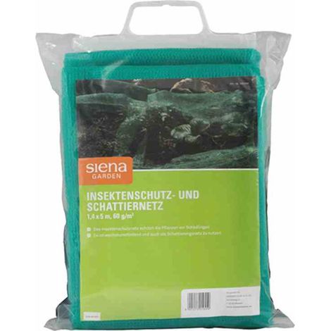 Insektenschutz- und Schattiernetz 1,4x5m, Farbe: grün, 60g (1/4)