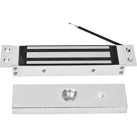 Serrure électromagnétique étanche 12V 180kg – Alliage aluminium haute résistance – Installation facile pour portes bois, verre, métal - 12V180kg (1/5)