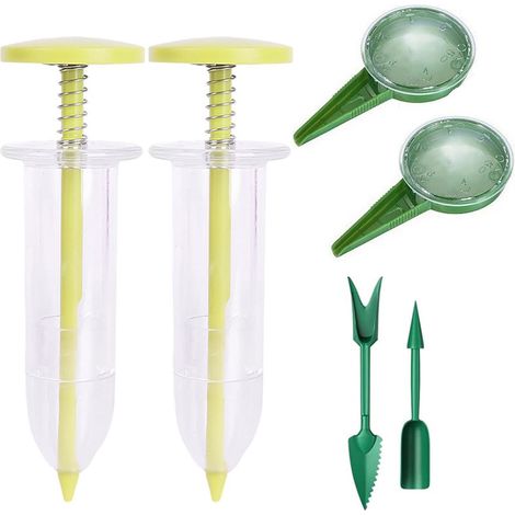 Filiyano-Ensemble d'outils de jardin - Semoir manuel de jardin 6 pièces (jaune) (1/4)