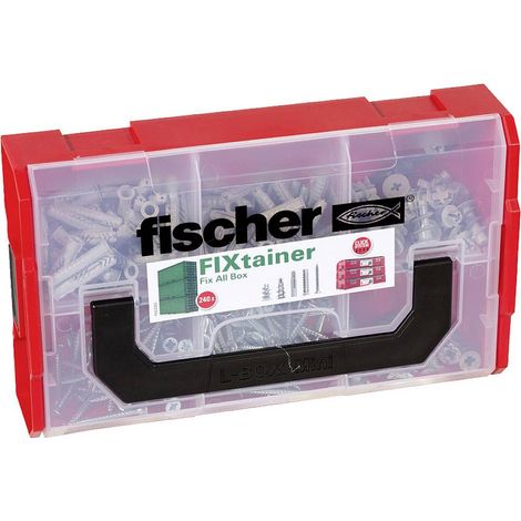 Boîte modulable FIXtainer tous matériaux FISCHER 534092 avec 240 chevilles UX, SX et GK avec vis (1/4)