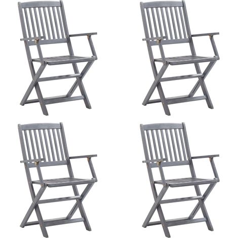 Maison Exclusive - Klappbare Gartenstühle 4 Stk. mit Kissen Massi