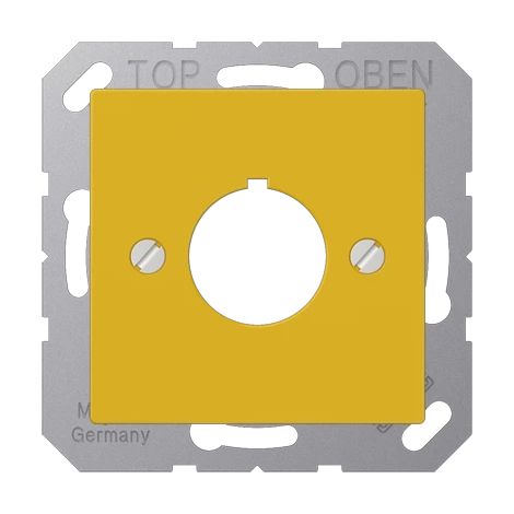 Jung Copertura per dispositivi di comando con Ø 22,5 mm 1 posto, duroplastica, serie AS/A, giallo A 564 GE