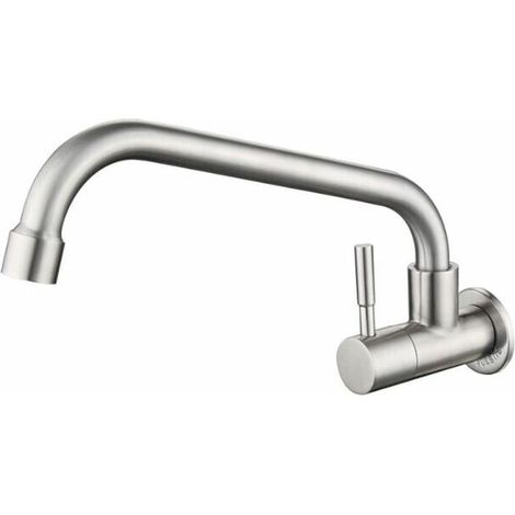 1 Robinet cuisine Acier inoxydable SUS304 Valve céramique Tuyau rétractable Évier simple double (1/5)
