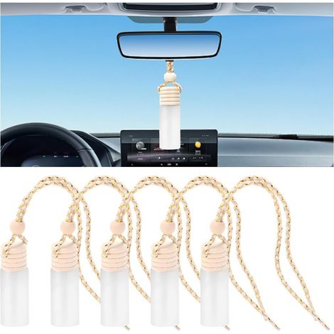 5 Pcs Perfume Bottles Car Air Fresheners Glass Hanging Diffuser Car Perfume Bottle Refillable Accessories Hanging Interior Car Mini Ornaments Air Fresheners (1/5)
