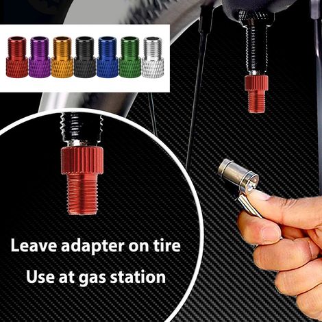 Adaptateur Valve Vélo Route - Conversion Presta Schrader - Kit 7 Pièces (1/4)