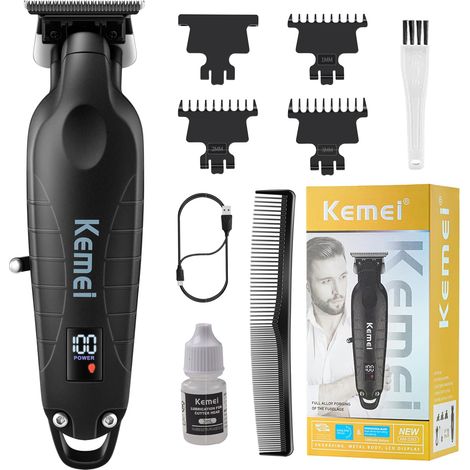 Tondeuse professionnelle 2293 pour homme avec lame en T, rechargeable sans fil