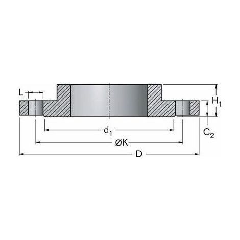 Buderus Gewindeflansch EN 1092-1 Typ 13, PN 16 DN 80, verzinkt