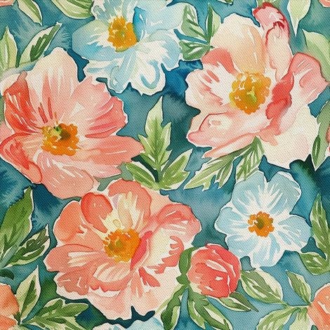 Outdoor dekostoffe oxford - Motiv Blumen I DX5593 (1/5)