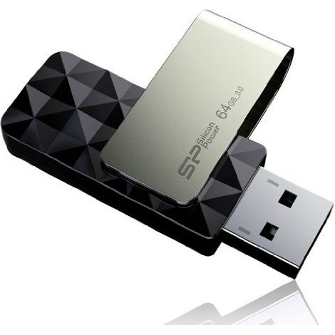Memoria USB Silicon Power Blaze B30 64 GB Negro (1/5)