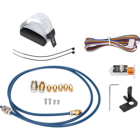 Weißer automatischer Bettnivellierungssensor, PTFE-Schlauch und Messingdüse für Ender-3 3D-Drucker. (1/5)