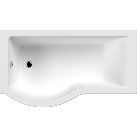 P Shaped Shower Bath LH 1500x900x740x565
