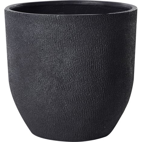 Maceta de mezcla de arcilla gris grafito 55 cm fibra arcilla resistente Kannia (1/5)