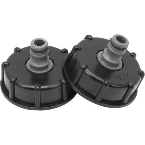 Adaptateur IBC - S60x6 - Sortie 1/2 Pouces - Pour Cuve 1000 L - Lot de 2 (1/5)