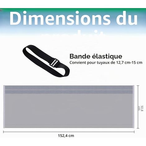 150 x 50 cm Couvercle de Tuyau de Climatisation Portable - Isolation Tuyau Climatiseur Manchon - Housse Tuyau Climatiseur Mobile,isolée, installer (1/4)