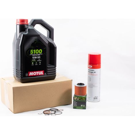 Kit Entretien Vidange Standard pour APRILIA PEGASO 650 de 1990 à 2005 - MOTUL 5100 15W50 4L