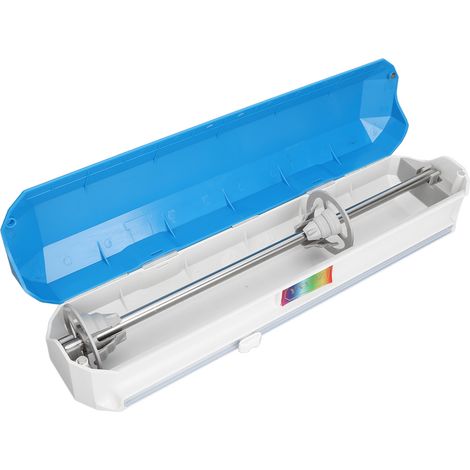 Distributeur de film alimentaire avec lame coulissante, coupe nette, réglable et réutilisable, pour papier aluminium, L 38 x 9,8 cm (1/5)