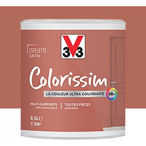 Peinture Multi-supports V33 Colorissim Satin Espelette 0,5 L