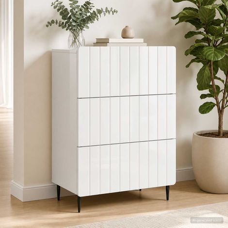 vidaXL Mobile con Cassetti Bianco 66 x 34,5 x 92 cm (1/5)