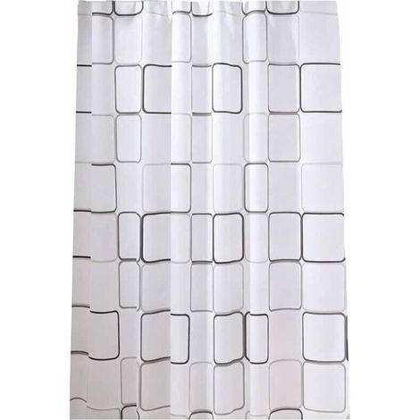 Rideau de douche en PEVA imprimé en 3D, épais, imperméable et anti-moisissure, séparation de douche pour salle de bain/toilettes, crochets inclus, 180cm x 180 cm