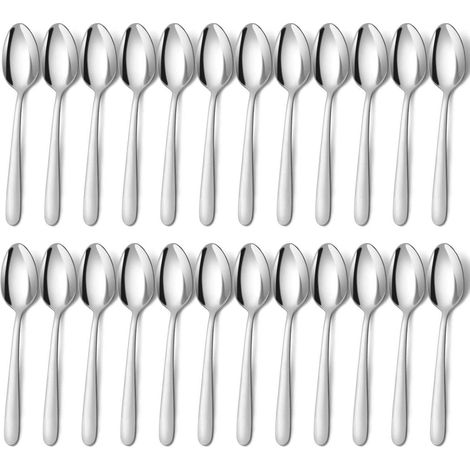 24er Set Suppenlöffel Edelstahl 20,4cm, spülmaschinenfest, silber, Spiegelpoliert (1/5)