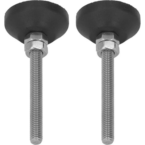 2 pcs pieds de réglage rotatifs à glissière meubles réglables base nylon caoutchouc D30xM6x50 (1/5)