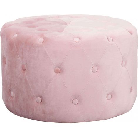 Pouf seduta rotondo 67 cm rivestito in velluto morbido e colorato Softy - Pink (1/5)