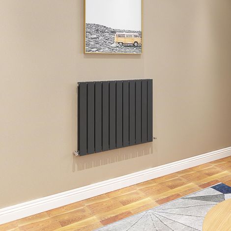 AICA Flat Panel Radiator 600x748mm Central Heating Double Horizontal Stylish Black