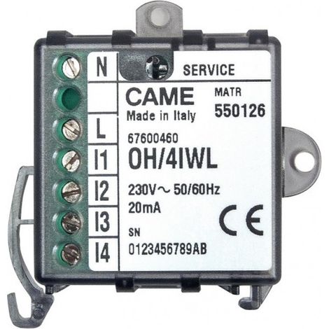 OH/4IWL Module 4 entrées numérique radi CAME 67600460 (1/2)