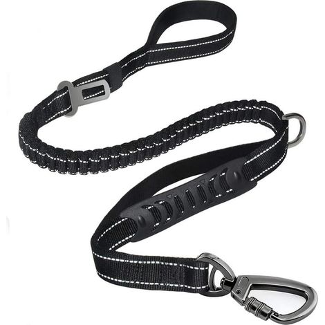 Correa acolchada de nailon de alta resistencia para perros de razas grandes de hasta 68 kg (150 lbs) - Sección elástica antitirones (1/5)