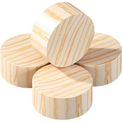Élévateurs de meubles, 15x2,5cm, élévateurs de canapé en bois avec coussinets de protection, robustes, compatibles avec les lits, les chaises et les tables (paquet de 4). (1/5)