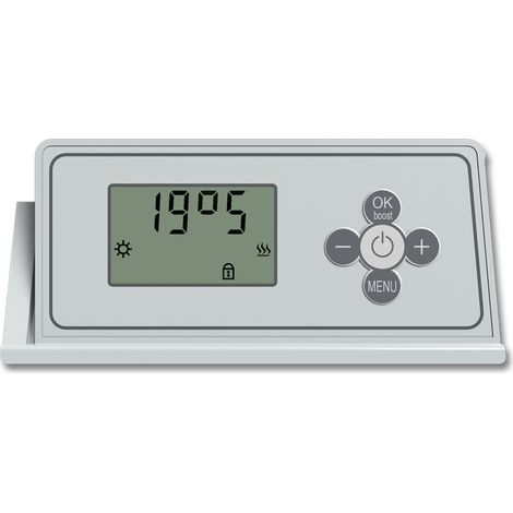 Radiateur à inertie CARRERA - Ceramique Verre Blanc LCD 2000W - Blanc — vue 4