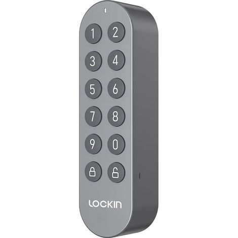 Smart Digital Keypad, IPX5 étanche, sans clé, contrôle d'accès, serrure de porte d'entrée, prend en charge les mots de passe virtuels et les codes invités, gris (1/2)