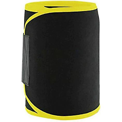 Ceinture De Sudation - Ceinture Sauna Pour Entrainement - Ajustable Longueur 95 Cm - Jaune - Taille M (1/5)