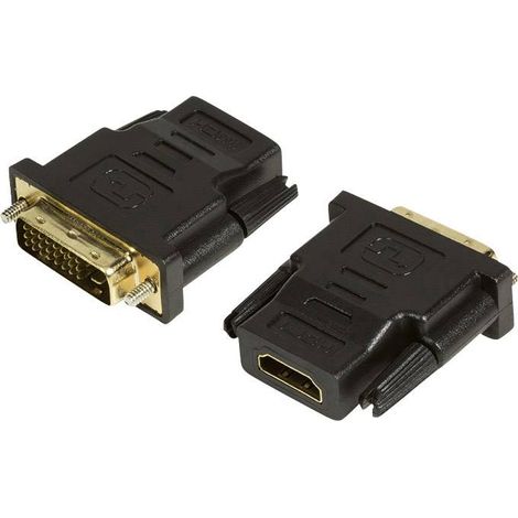 Adaptateur DVI-D -24-1- prise male HDMI femelle - noir (1/6)
