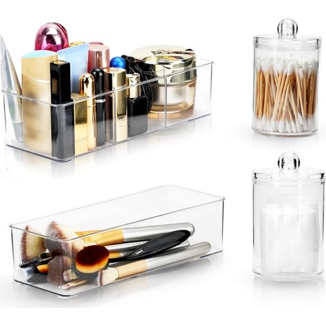4PCS Cosmétique Tiroirs de Rangement Organisateur Maquillage (1/5)