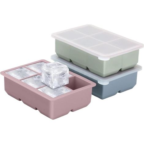 bacs à glaçons en silicone, couvercle anti-fuite, moules flexibles (1/5)