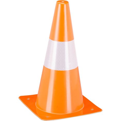 Set di 18 coni di segnalazione multifunzionali ideali per l'allenamento all'aperto 42 x 30 cm in plastica arancione 130010423
