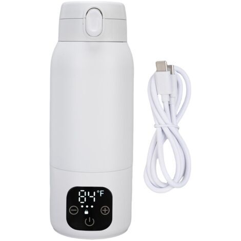 TONYSA Bouilloire électrique de voyage sans fil 500ml, en acier inoxydable 316, petit chauffe-eau Portable USB, café pour thé et lait