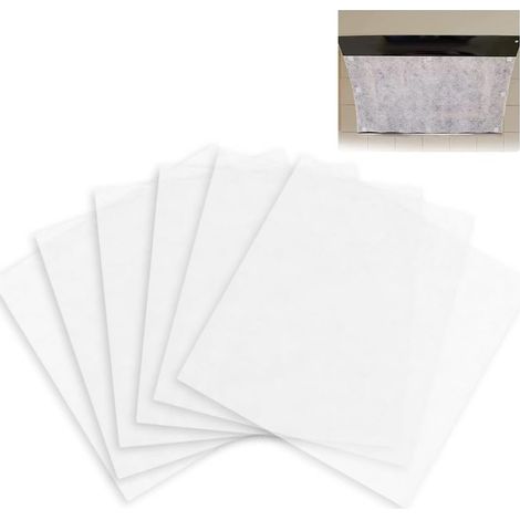 Lot de 24 filtres pour hottes de cuisine avec autocollants pour filtrer la graisse et la poussière Blanc 43 x 45 cm (1/5)