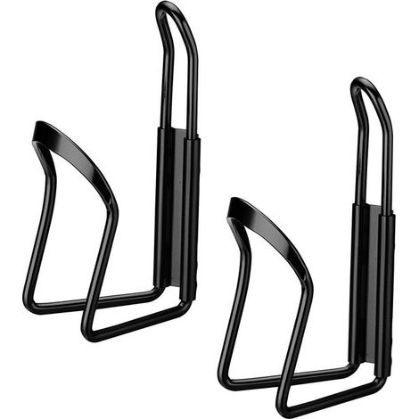 Portaborracce, supporti base in lega di alluminio leggera per portaborracce da mountain bike (confezione da 2 - richiede foratura) - Nero (1/5)