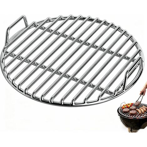 Grille de barbecue ronde - Grille de barbecue en acier inoxydable - Grill extérieur - Grille de cuisson - Grille de rôtissage - Grille de barbecue durable et résistante à la chaleur (1/5)