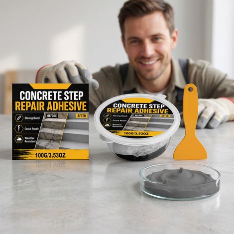 AB Multi-Purpose Repair Adhesive with Tools: Household Appliance Breakage Repair, Care, Crack Filling, Adhesion, and Repair -- 50g1, AB Multi-Purpose Repair Adhesive B Glue: 50g1, Gloves1 pair, Sandpa (1/5)