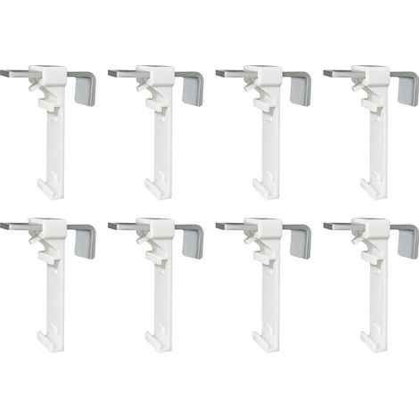 CCYKXA Lot de 8 supports de serrage pour store enrouleur double, store double sans perçage, à fixer et à coller, comme accessoire de rechange pour la fixation sur une fenêtre en PVC fixe