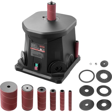 VEVOR Levigatrice a Mandrino Oscillante a Nastro, Smerigliatrice da Banco da 2000 giri/min con 6 Manicotti 12,7–76,2 mm, Corsa 15 mm e Porta di Collegamento per la Polvere per la Finitura di Mobili (1/4)