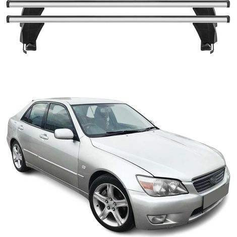 OMAC Dachträger Querträger Alu für Lexus IS I XE10 1999-2005 – Abschließbar – T-Nut – City-Crash-getestet – Max. 50 kg Silber (1/5)